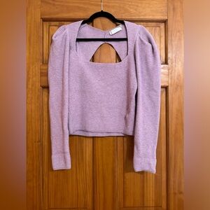 ASTR the Label- violet cropped sweater- SIZE SMALL